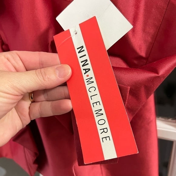 Nina Mclemore Silk Dupioni Ruffle Suzanne - Size 12 - NWT - Picture 6 of 11